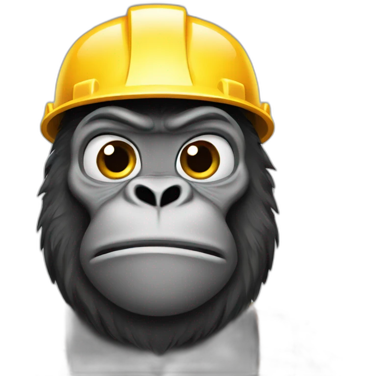 serious gorilla builder emoji