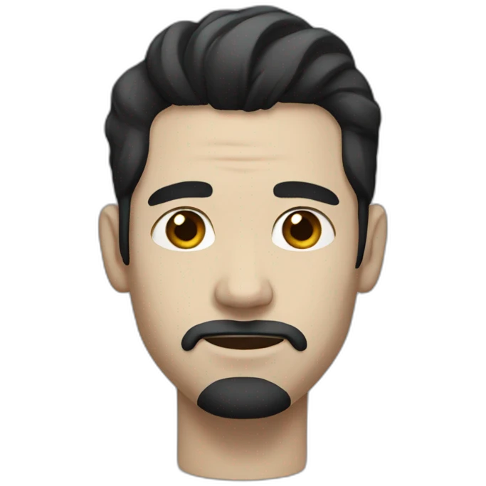 G-Man with white skin and black hair emoji