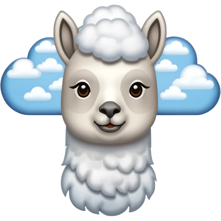 cloud patterned lama emoji