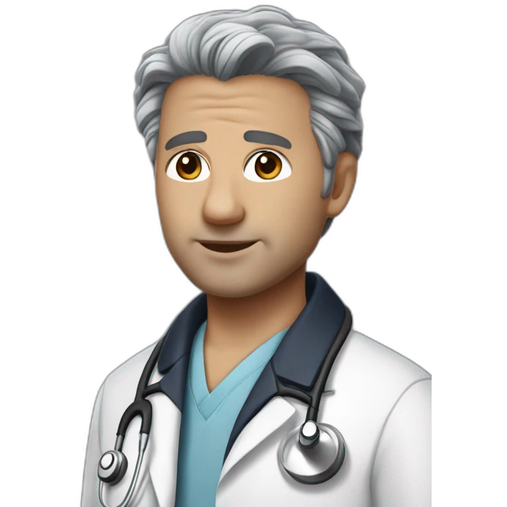 DR Shepherd from grey’s anatomy with grey hairs without glasses young emoji