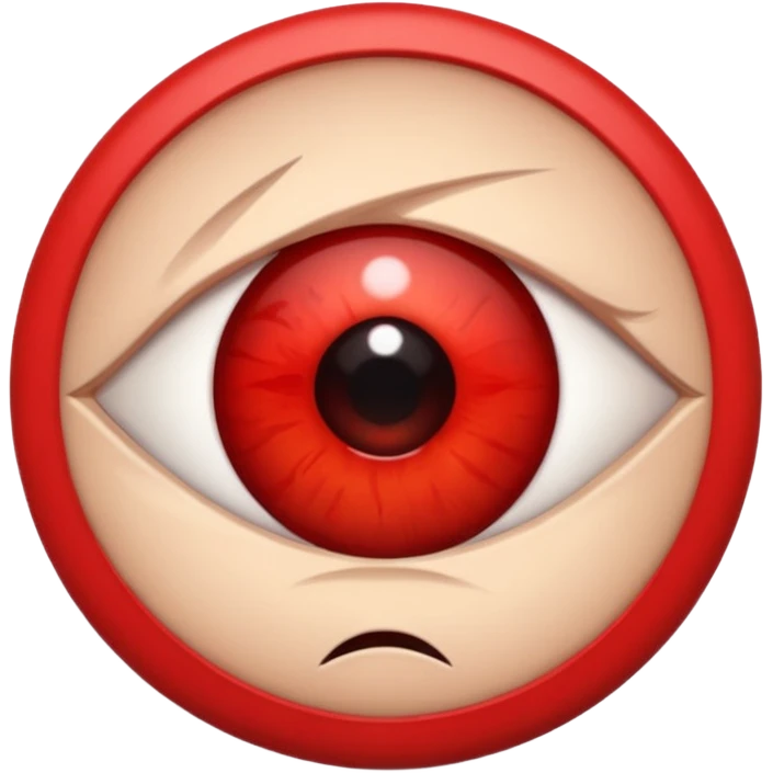 Angry Only single eye WITHOUT face emoji