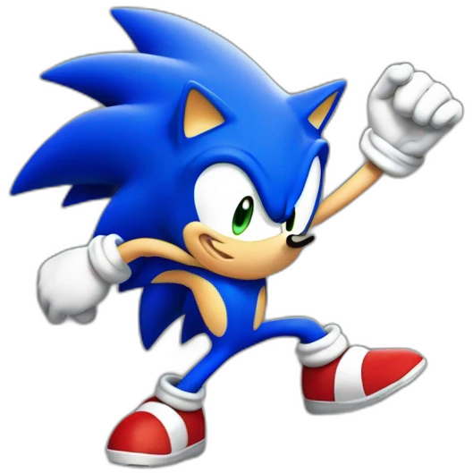 Sonic qui fait un pouce en l’air emoji