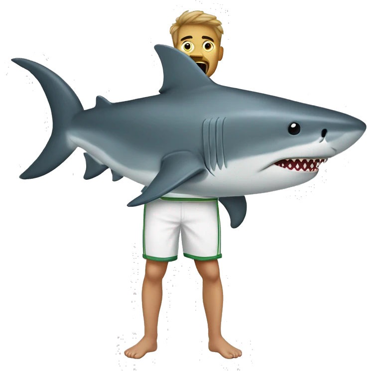 Big shark with Mexico pajama  emoji