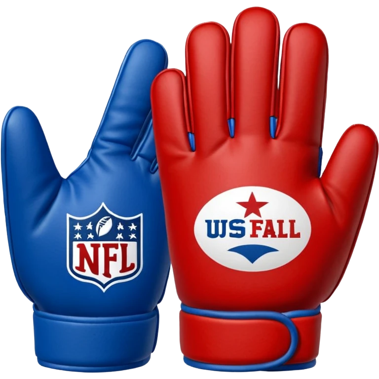  #1 glove nfl thumbs up   in blue (#00A3E0) and red (#F9423A)  emoji
