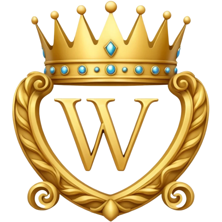 Letter v Vít crown Simple one emoji