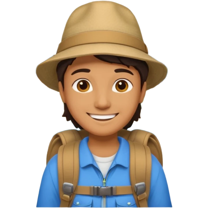 city tourist with backpack emoji
