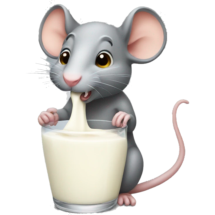rat drinkin milk  emoji
