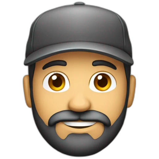 Hombre con barba y gorra  emoji