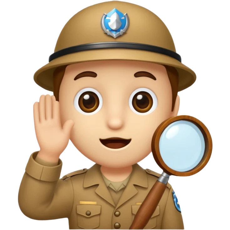 un écureuil mignon cherchant quelque chose avec une loupe emoji