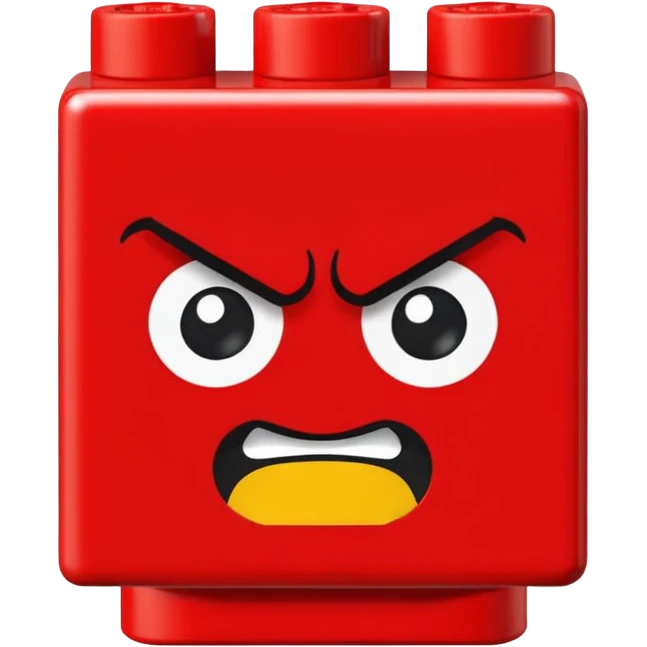 angry lego block emoji