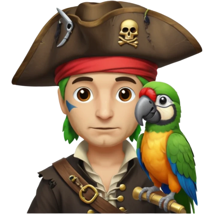 pirate and parrot emoji