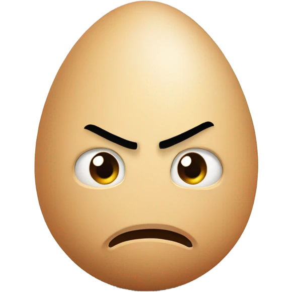Angry egg emoji