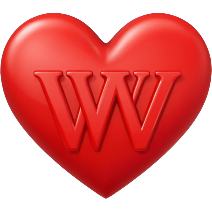 the letters M + V, in a heart  emoji