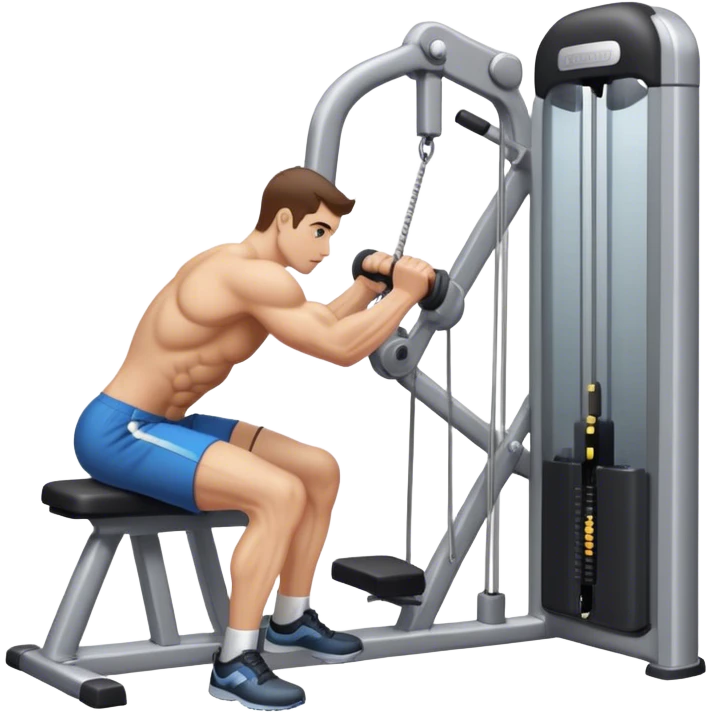 side-view man cable-machine tricep-pushdown emoji