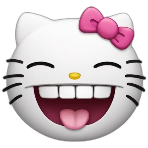 hello kitty laughing emoji