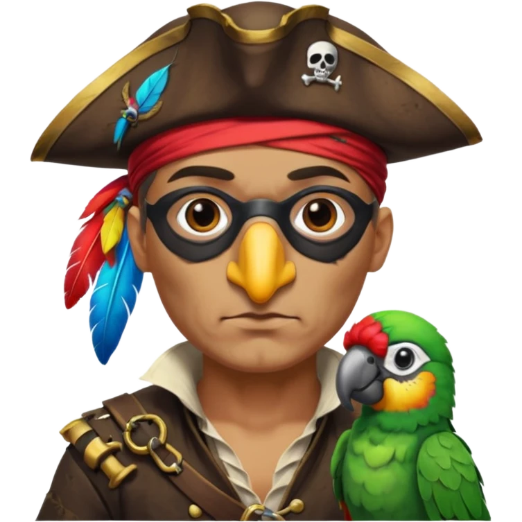 pirate and parrot emoji