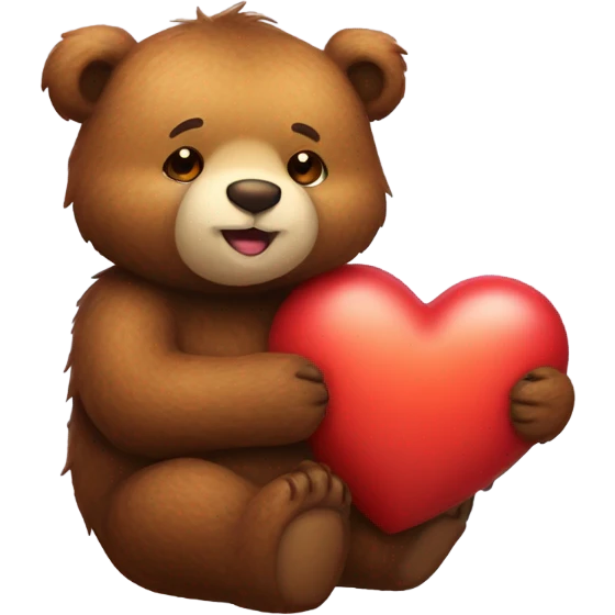bear with a heart emoji