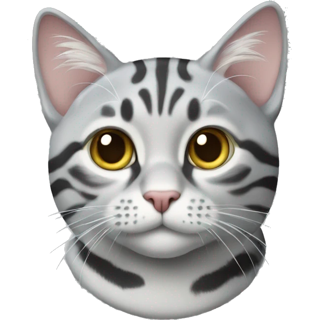 Silver tabby cat treats emoji