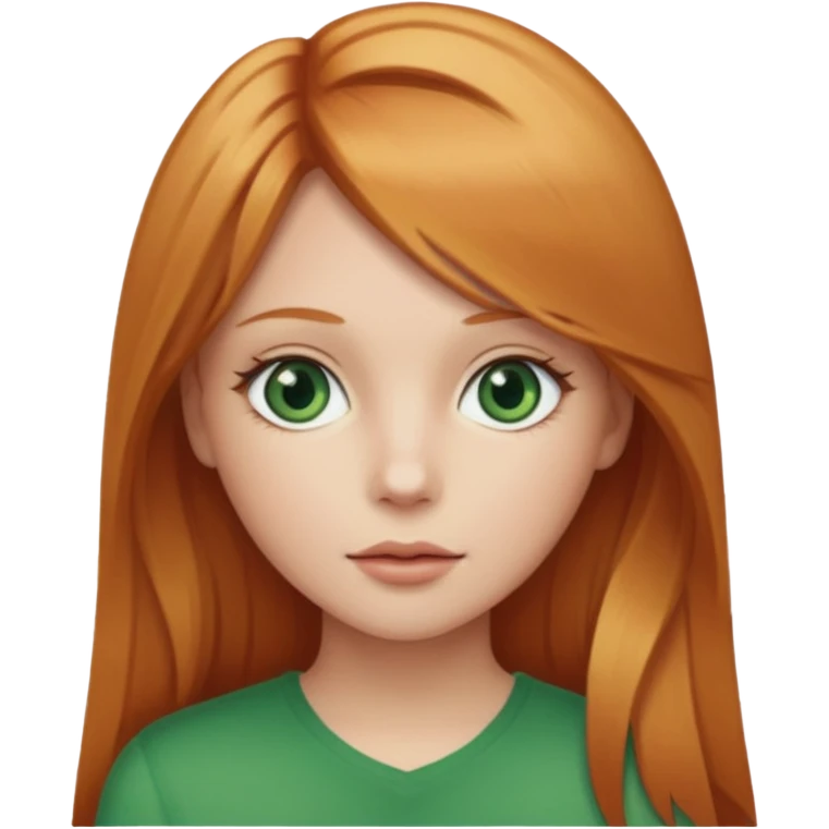 I want a girl with strawberry blonde hair that’s straight and long emoji