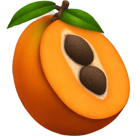 orange mamey sapote emoji