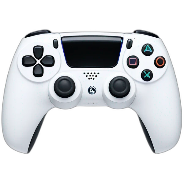 White Ps5 dualsence controller emoji