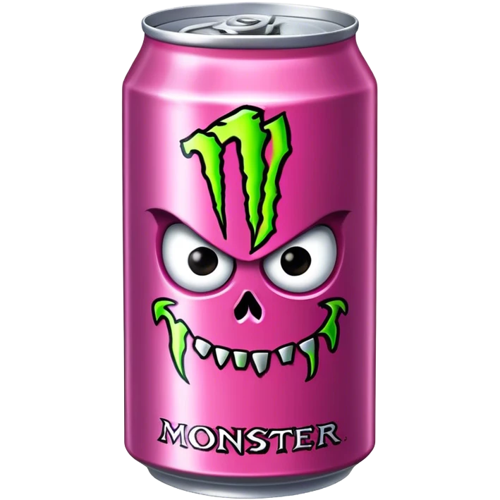 pink can monster energy drink emoji