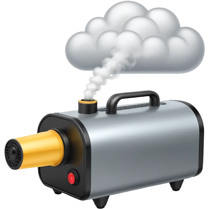 Fog creating  machine  with smoke coming out  emoji