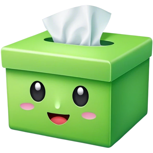 Green tissue box emoji