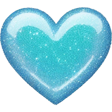 pastel blue glittery heart emoji