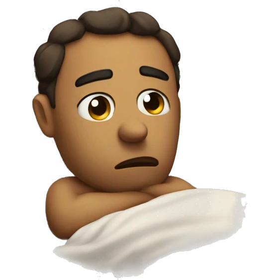 Sad in bed emoji
