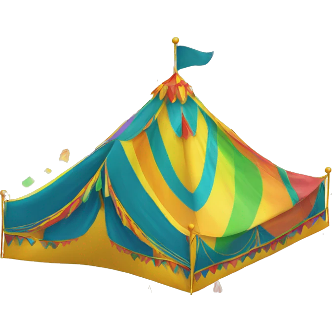 rainbow carnival tent emoji