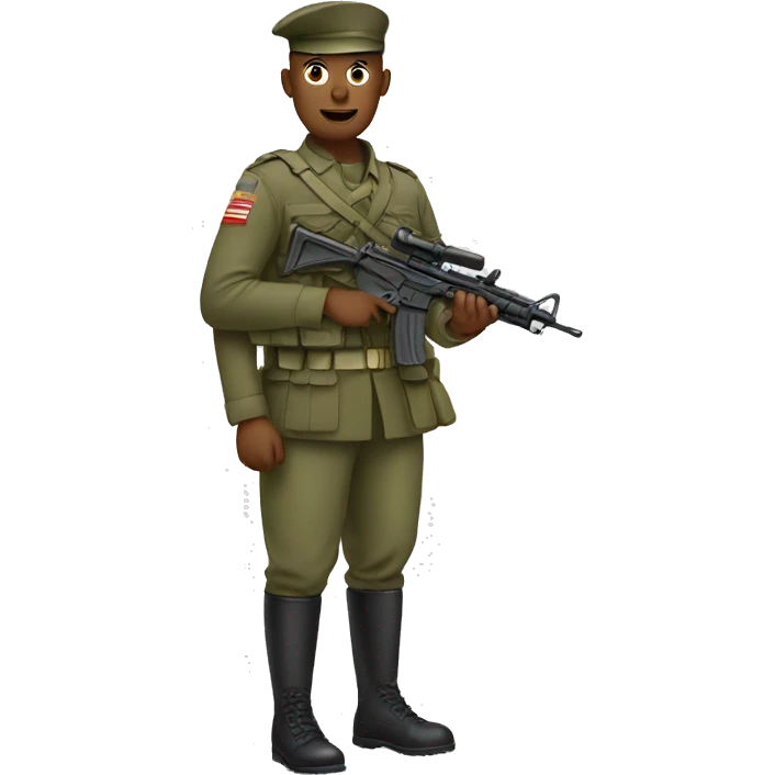 A soldier wearing a tutu emoji