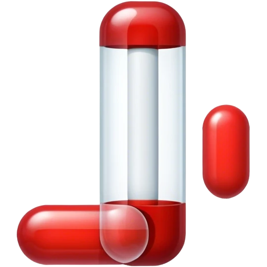Red transparent pill  emoji