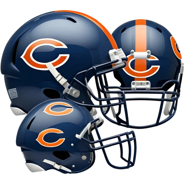 Chicago bears football helmets  emoji