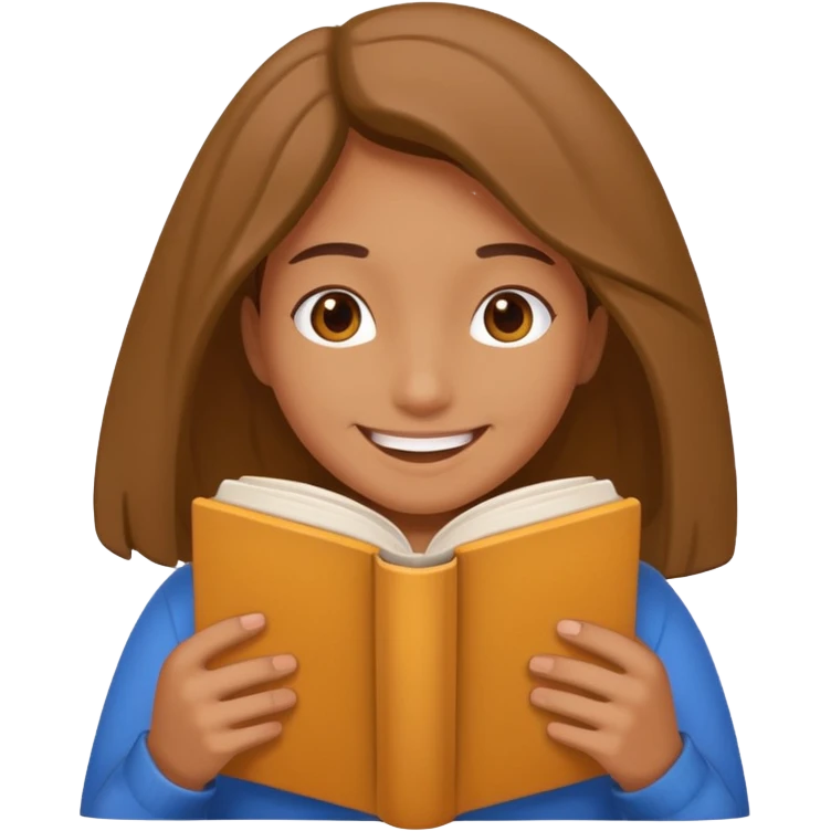 책으로 얼굴 가린듯한 사람 이모티콘 emoji