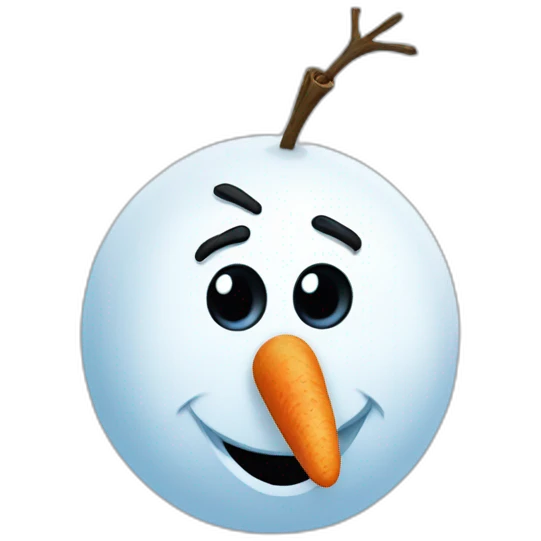 olaf snowman, sad face, frozen, emoji