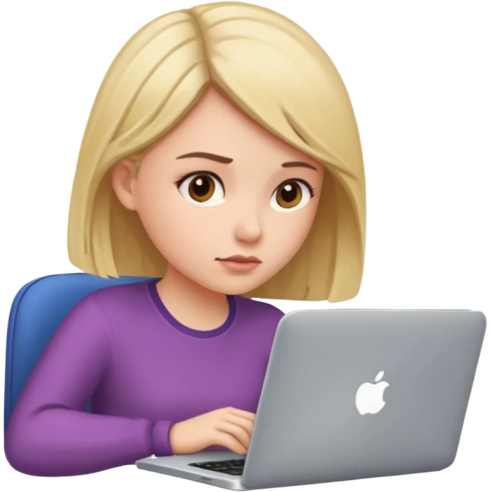 girl using her laptop emoji