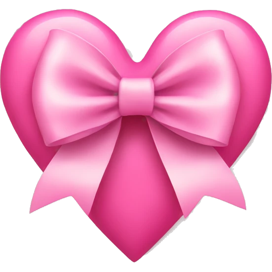 Pink heart bow emoji