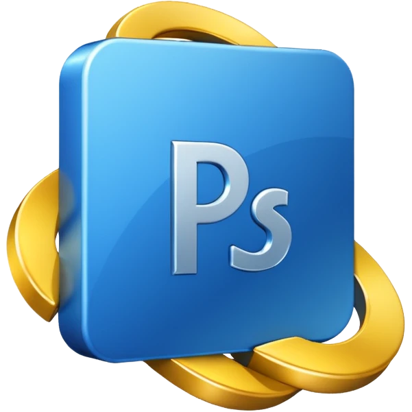 crea los logos de photoshop, ilustrador, visual studio code con estilo 3D emoji