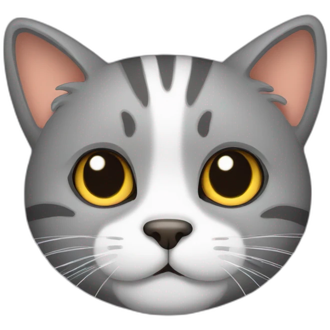 vectoral drawing of a cat but with a dog head and whiskers emoji