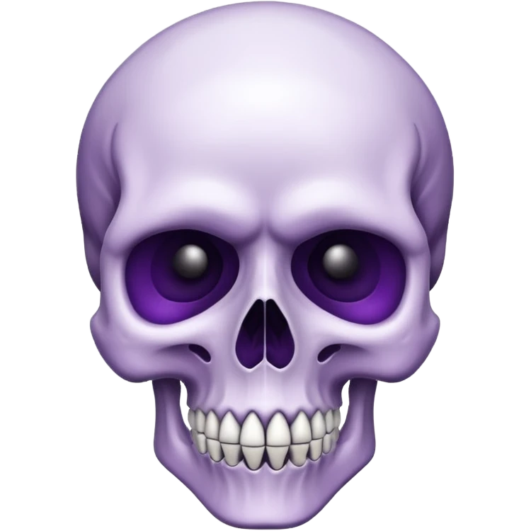 Purple and White Skull emoji