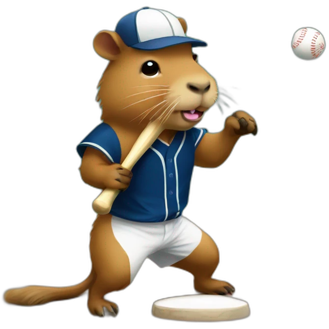 capybara playing baseball emoji