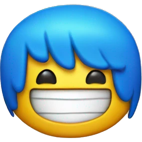 blue mm's smile emoji