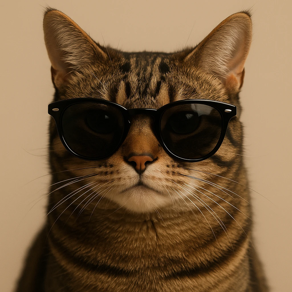 Cat wearing sunglasses emoji
