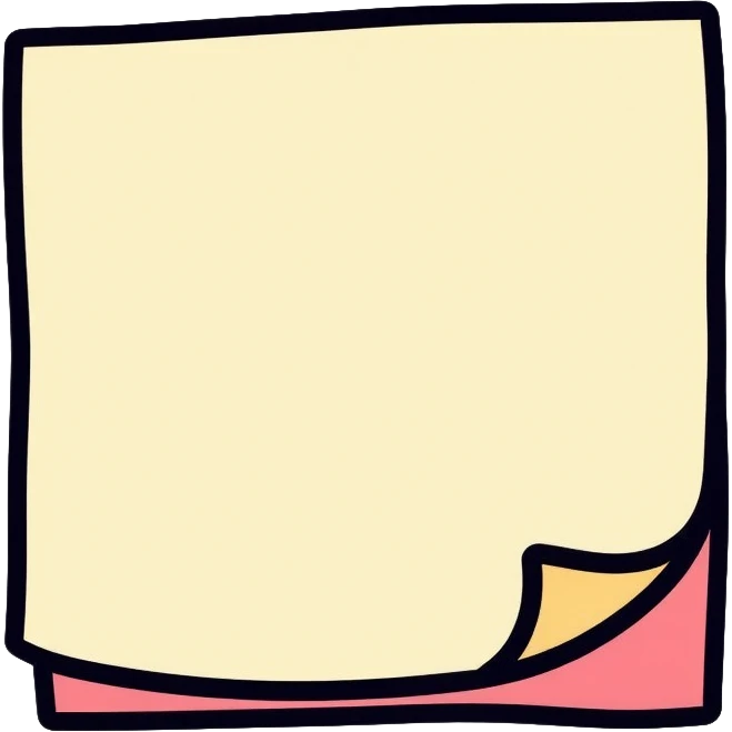 Blank sticky note, empty, no text or decoration emoji