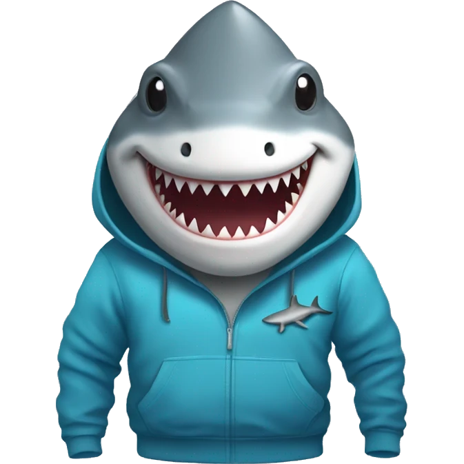 Shark wearing a hoodie emoji