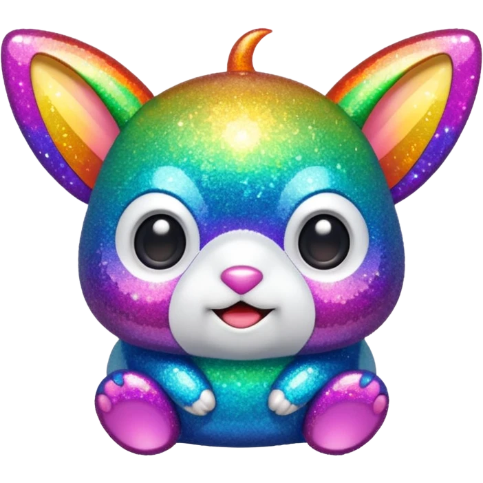 rainbow glitter gizmo  emoji