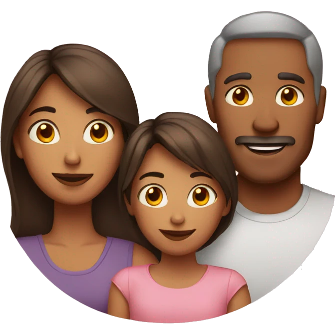 Man, woman and daughter  emoji
