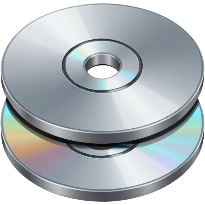 two metal computer disks emoji