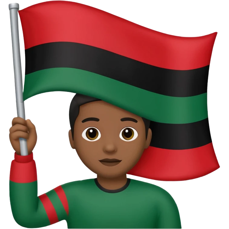 Pan African-African American Flag (Red-Black and Green horizontal stripes) - no stars or other symbols emoji